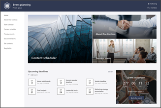 Image of the event management site template