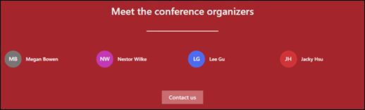 Preview of the People web part.