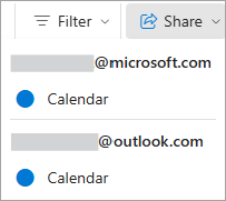 Select share calendar from the ribbon