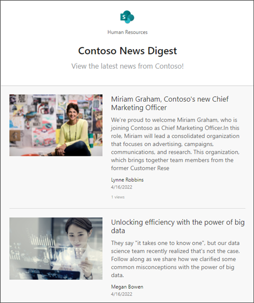 news digest screenshot
