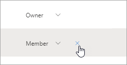 A screenshot of the Remove from group button