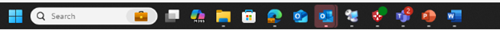 Outlook icon in task bar