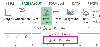 Add to Print Area