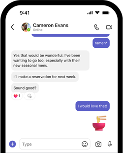 Profile pictures purple New Chat button at bottom