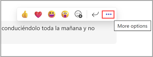 Hover over a message to reveal more options.