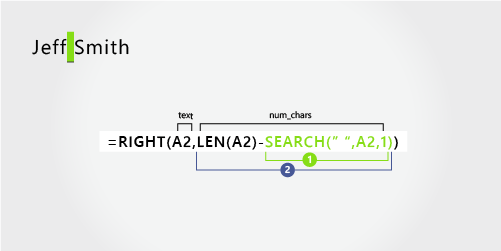 Formula for extracting a last name
