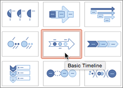 Insert a basic timeline